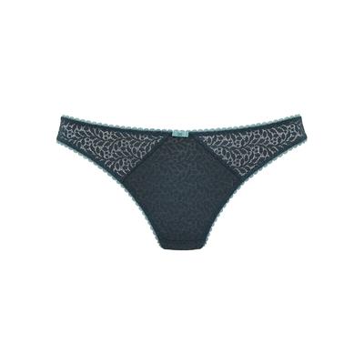 String NUANCE BY LASCANA, Damen, Gr. 40/42, blau (petrol, turmalin), Spitze, Obermaterial: 91% Polyamid, 9% Elasthan, Unterhosen String, aus edler, leicht transparenter Spitze