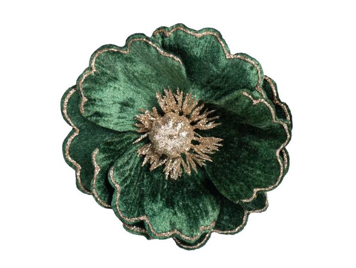 Weihnachtsanhänger Blume, grün