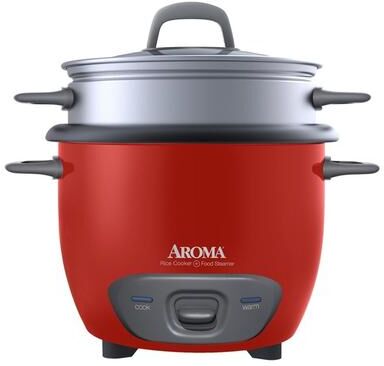 Aroma Housewares 6-Cup (Cooked) (3-Cup UNCOOKED) Pot Style Rice Cooker and Food Steam Refurbished
