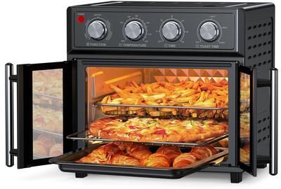 Kodotan sofa 26QT Extra-Large French Double-Door Air Fryer Convection Toaster Oven, 1700W, 7 Preset Menus, 7-in-1 Multi-Function
