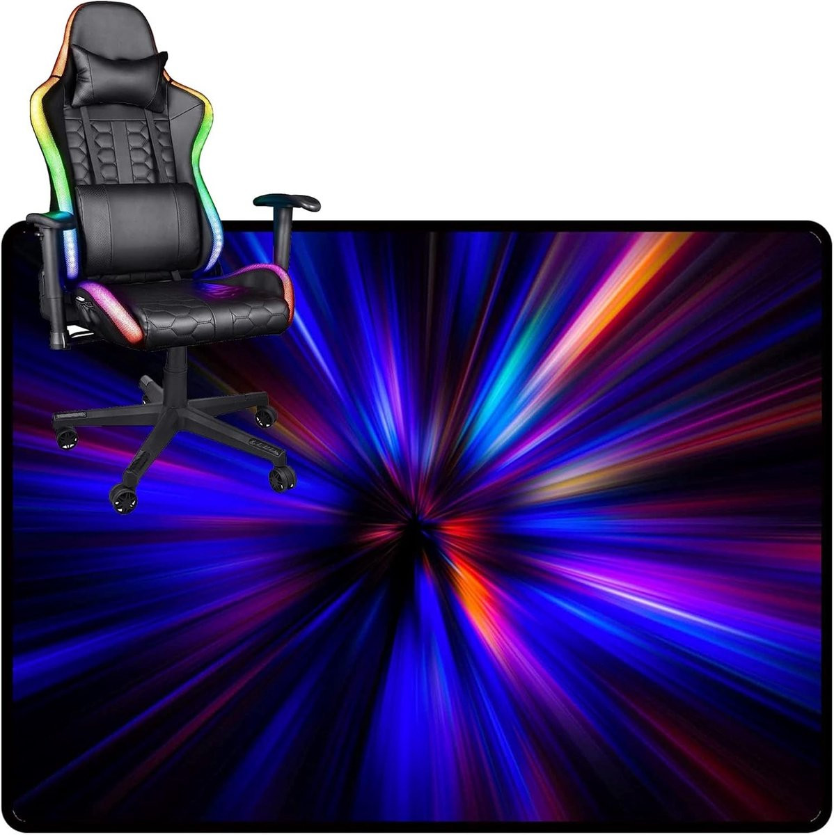 Merkloze Geluiddempende Vloerbeschermer voor Stoelen - Ronde Mat voor Harde Vloeren - Veelkleurig