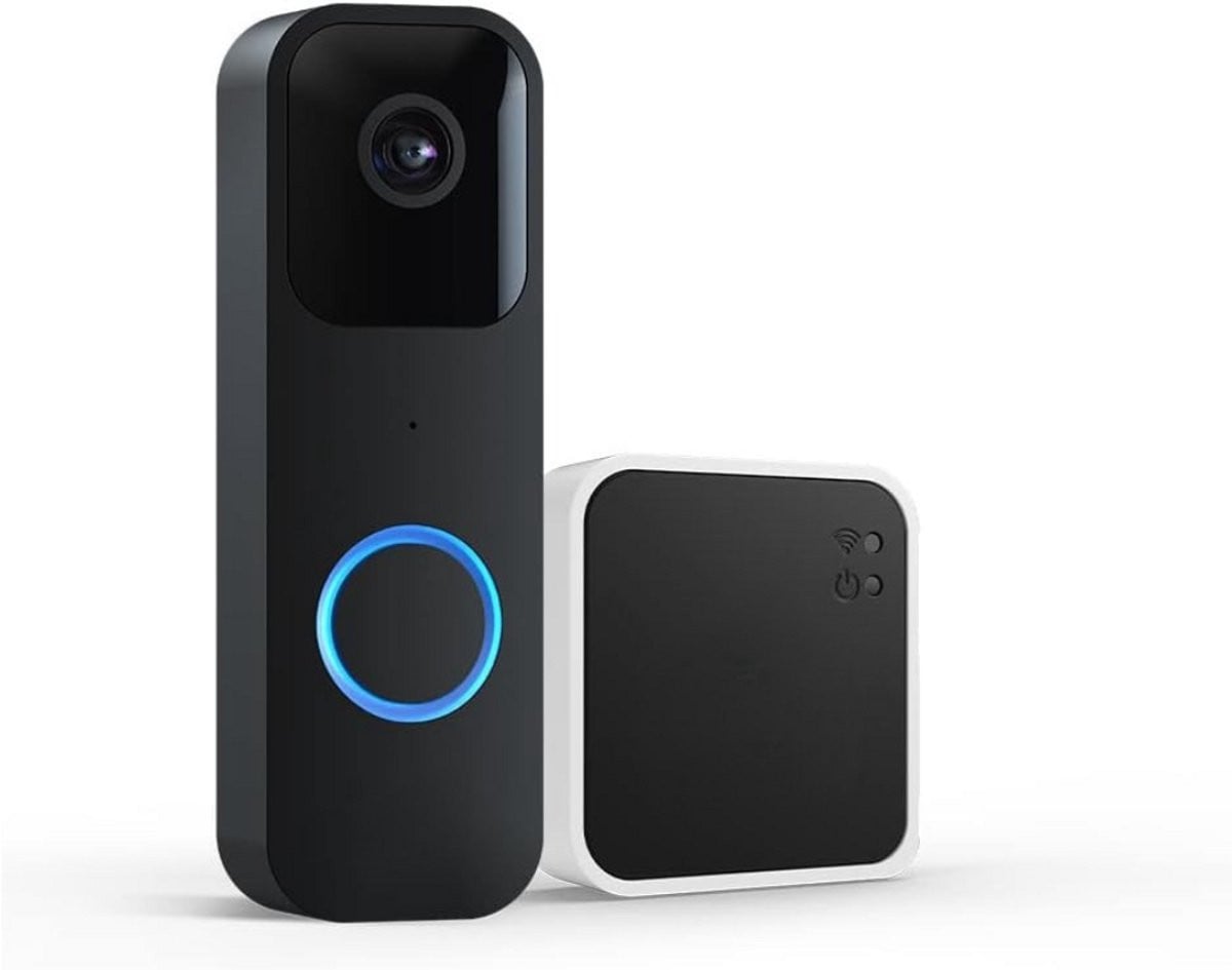 Slimme draadloze video deurbel met camera en WiFi, zwart