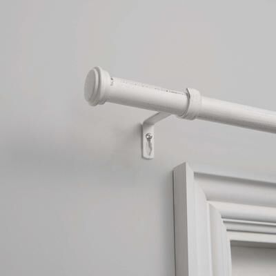 ATI Home Topper 1"" Adjustable Curtain Rod and Finial Set"