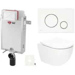 SAT Fusion Wand-WC Set für Einmauerung SIKOSZTORFU70