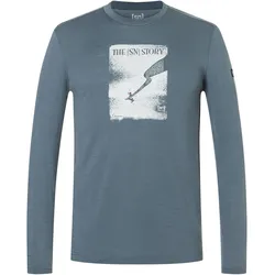 Super Natural, Herren, Funktionsshirt, The Sn Story (L), Grau, Blau, L