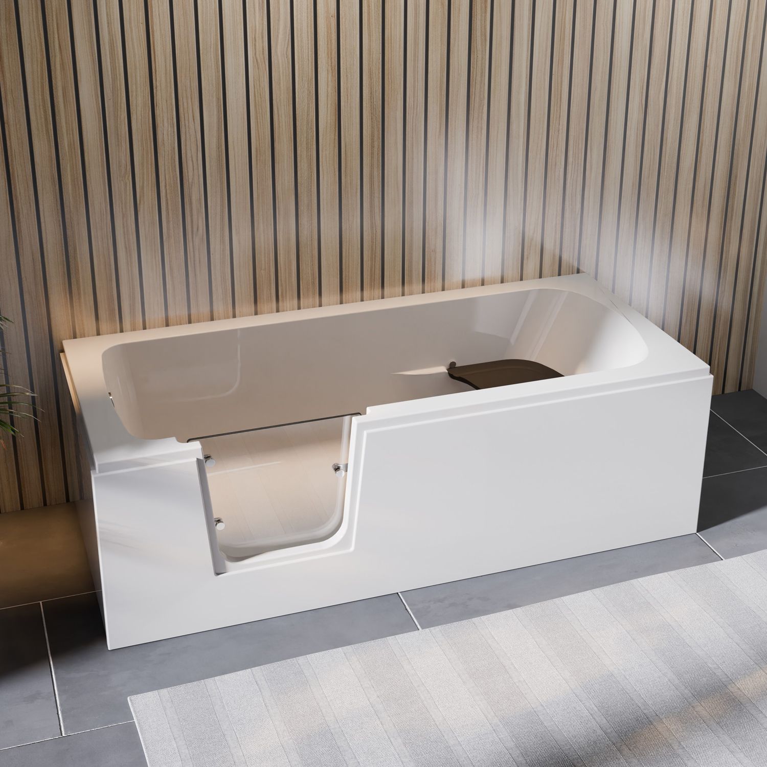 Steinkamp easy entry bathtub 170 x 75 cm with glass door left ST002BWTL-L4