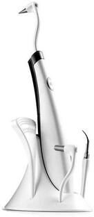 Everyday Crate Portable Dental Scaler With LED Light & 5 Precision Tips For Teeth Cleaning And Gum Care White