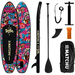 MATCHU Stand Up Paddle Yeye Weller 320x81 cm - Aufblasbares Sup Board - Limited Edition