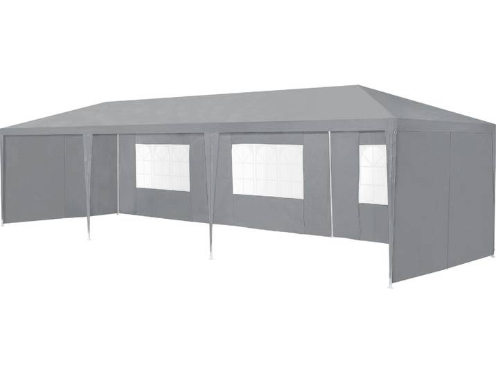 [casa.pro] Pavillon 900x300x255cm Gartenzelt Partyzelt Gartenpavillon Bierzelt Festzelt Dunkelgrau