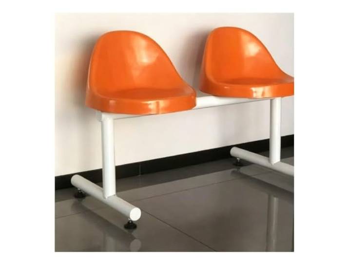 YPIOUREN Wartestühle, Esszimmer Stühle, Gästestuhlwartezimmer Stabiler Edelstahlrahmen, 300 Kg Tragfähigkeit, Rutschfeste Fußpolster, Leicht Zu Reinigen(Orange)