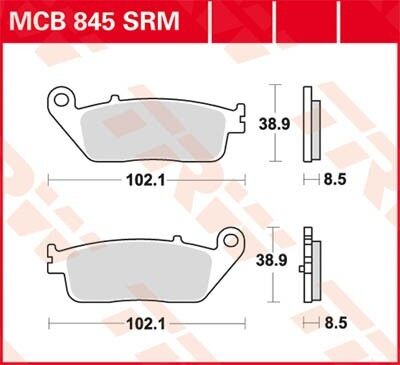 TRW MCB845SRM Kit pastiglie freni