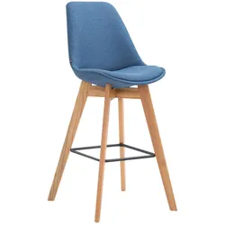 CLP Barhocker Metz Stoff blau/natura