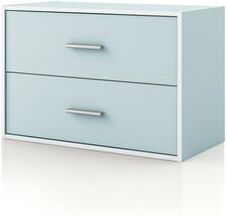 Denhour DH BASIC Modern Stackable Storage Organizer Bookcase with Doors