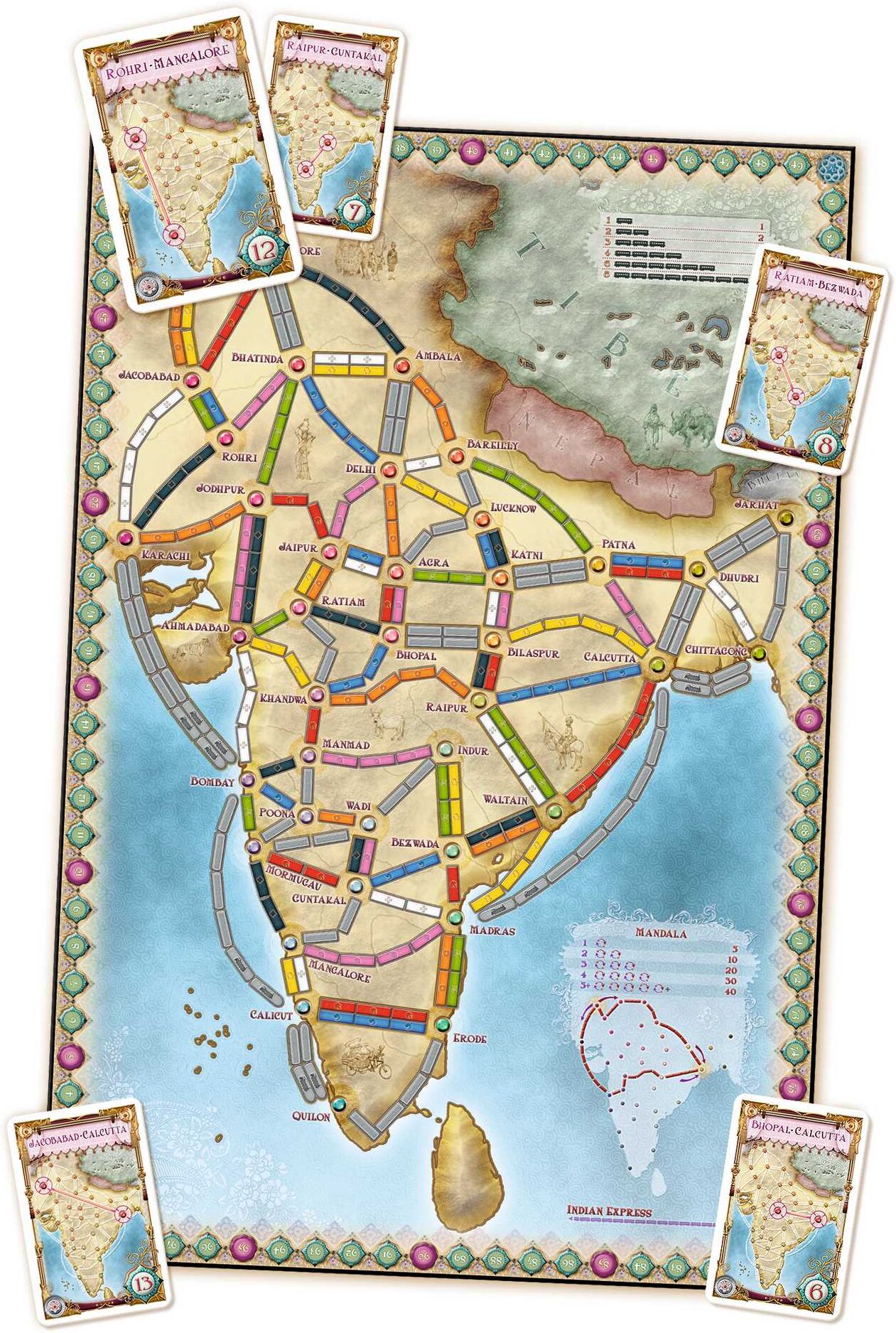 Ticket to Ride Map Collection: Volume 2 – India ; Switzerland, Board Game Expansion for Days of Wonder Ticket to Ride