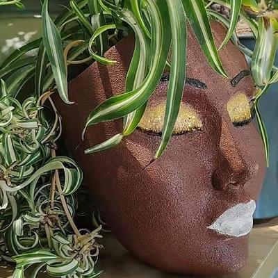 Frauen Gesicht Topf Wanddekoration Topf Harz Wandbehang Blumentöpfe für Indoor Outdoor Pflanzen Gartendekoration