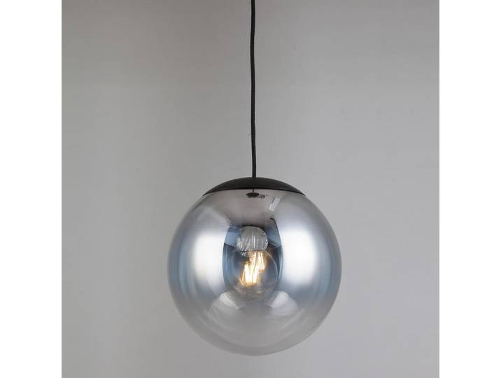 s.luce Pendelleuchte Progress Rauch Ø 30cm, Anthrazit, Glas, Rund,Rund, E27, 30x30x30 cm, Lampen & Leuchten, Innenbeleuchtung, Hängeleuchten, Pendelleuchten
