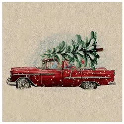 Naturals Serviette 33x33cm - Car xmas tree 2-lagig 20Stk