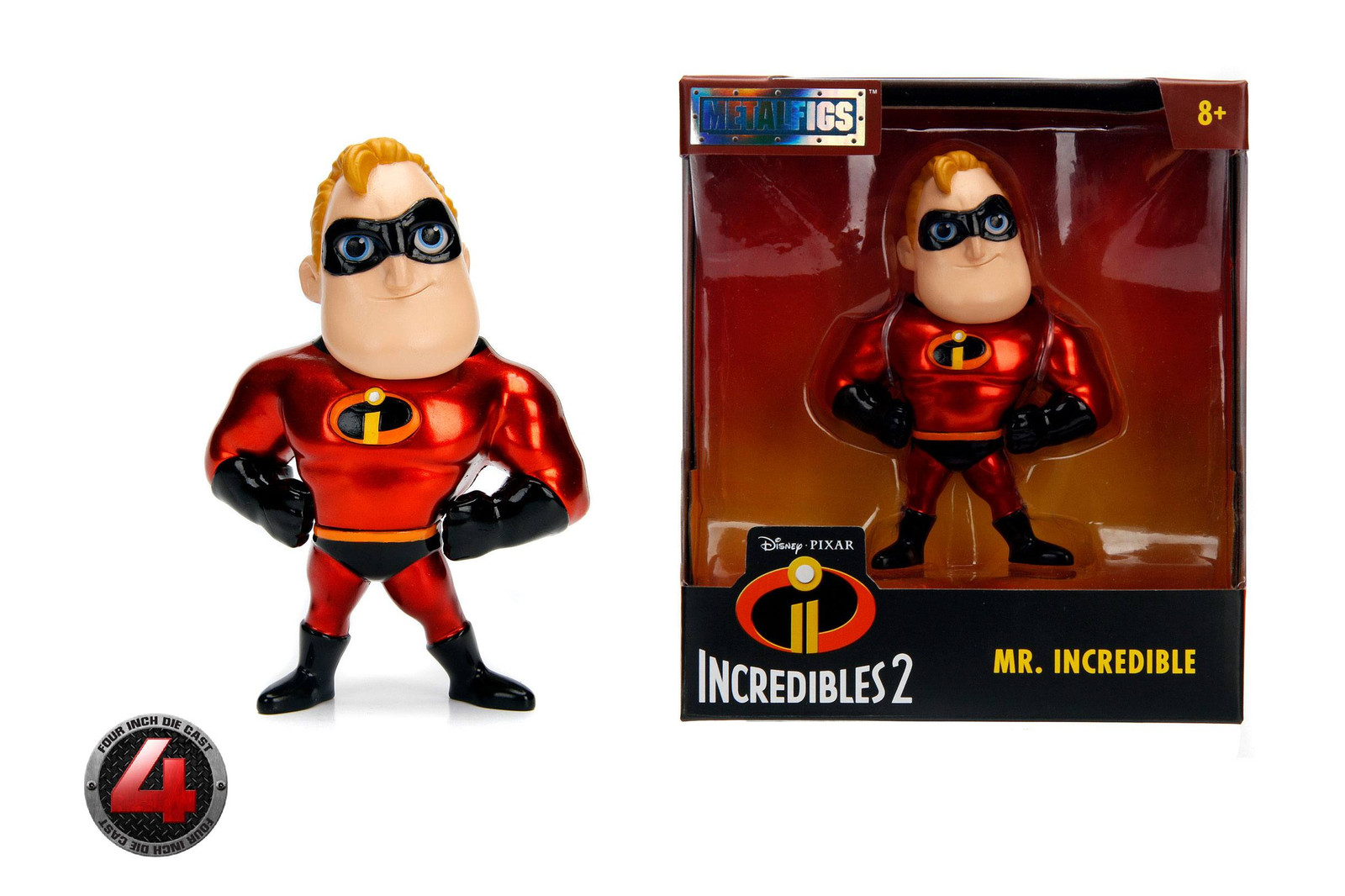 Jada Toys Disney Metalfigs Diecast Minifiguur Mr. Incredible, 10 cm, JADA98256
