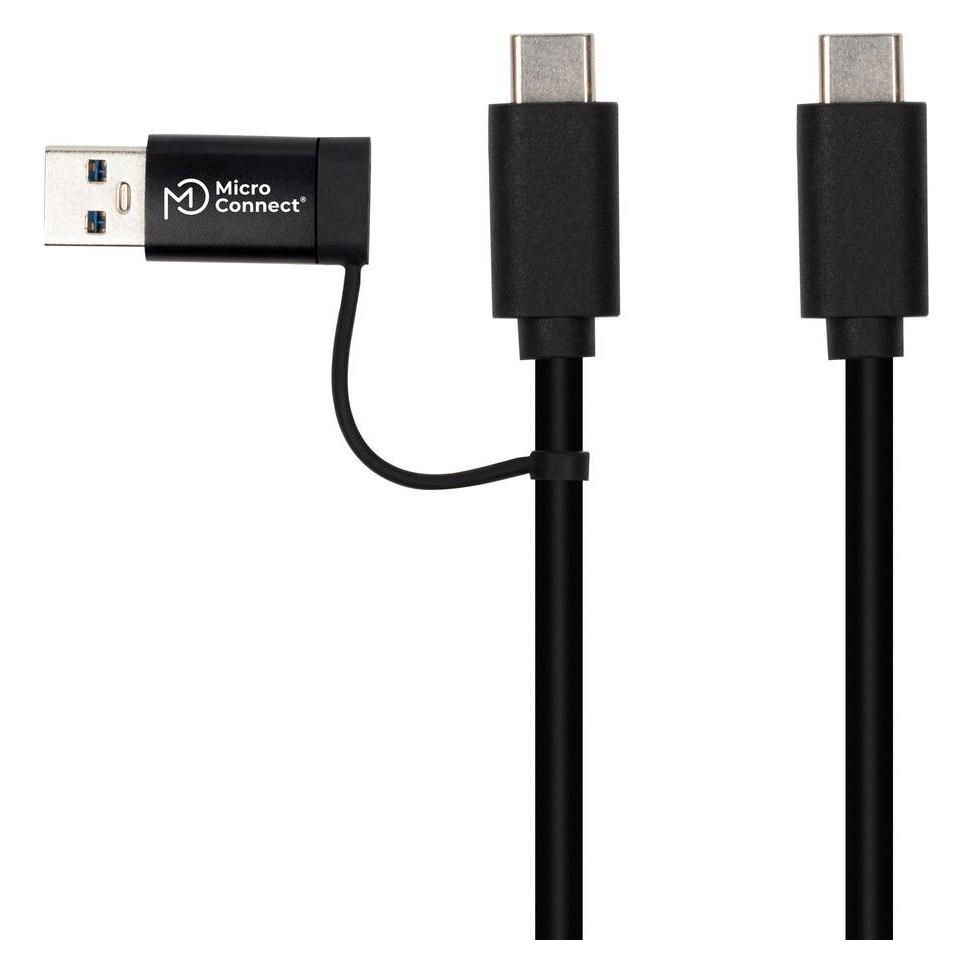 MicroConnect USB3.1CCA1 USB Kabel 1 m 3.2 Gen 1 (3.1 Gen 1) USB C Schwarz (4X90U90618) (1 m, USB 3.2 Gen 1) (USB3.1CCA1)