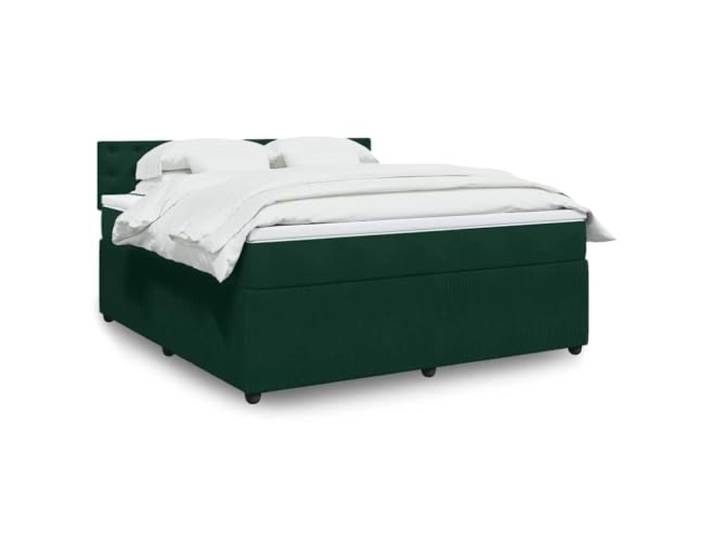 RJPLMFV Lattenrost und Matratze, Velours, Dunkelgrün, 180 x 200 cm Individuelle Taschenfedern, abnehmbarer Bezug, waschbar, individuelle Unterstützung, reduziert Bewegungen