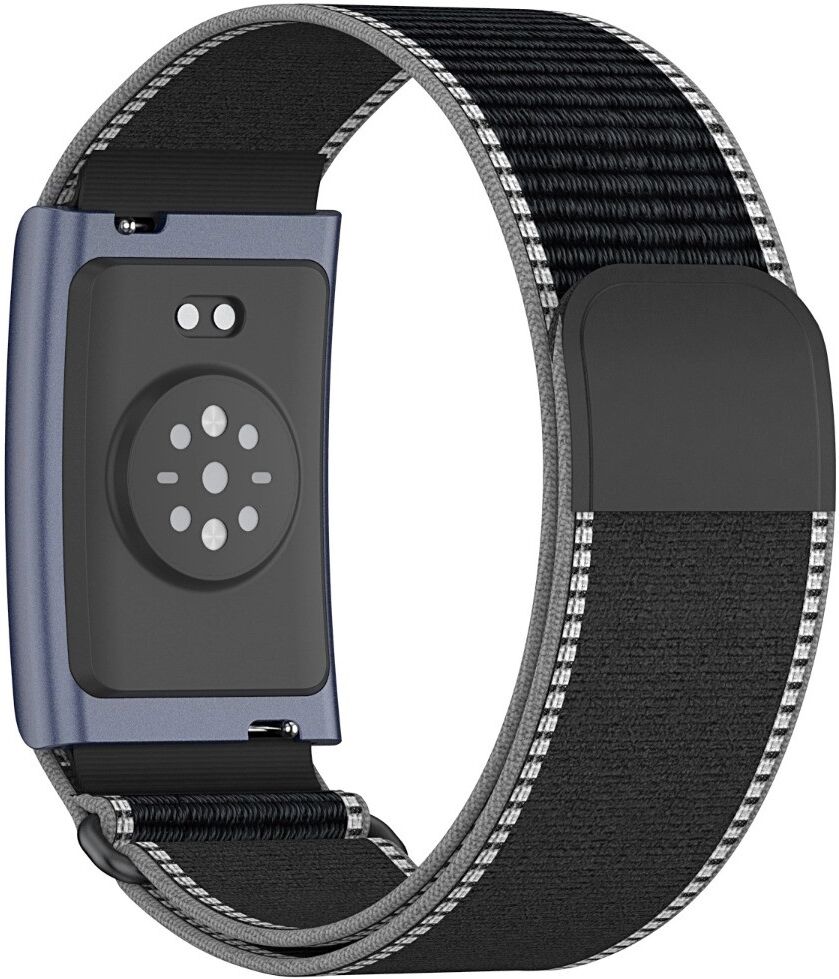 INF Erweiterter Armbandriemen-Überzug, kompatibel mit Huami Helio und kompatibel mit Amazfit – Atmungsaktives Nylon mit Schwarze Asche