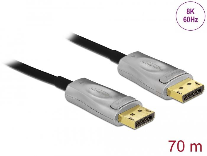 Delock actieve optische DisplayPort 1.4 kabel voor 8K, 70 meter