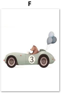 Inspired Living Playful Safari Animal Canvas Wall Art For Kids Nursery & Bedroom 40x60 Cm No Framed f