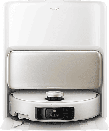 Robot aspirador - MOVA V50 Ultra Complete, Función fregona, 700 W, 260 min, 69 dB(A), StepMaster™, 24.000 Pa, Blanco