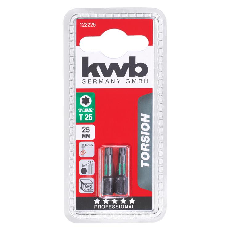 kwb 122225 Sechskant-Bit T 25 Stahl 2 St. (122225)