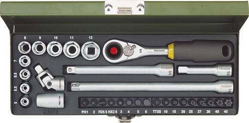 Proxxon Industrial Steckschlüsseleinsatz metrisch 1/4 (6.3 mm) 32teilig 23078