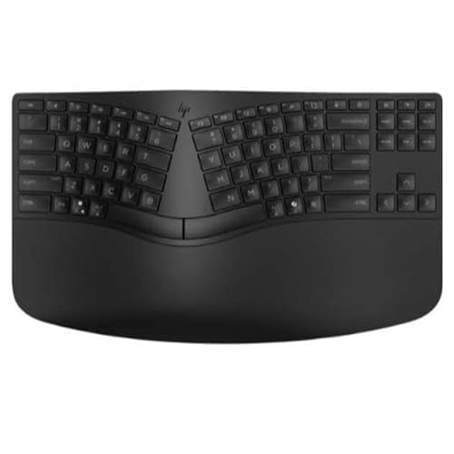 HP 960 Ergonomisch Draadloos Toetsenbord - Zwart - Bluetooth & RF