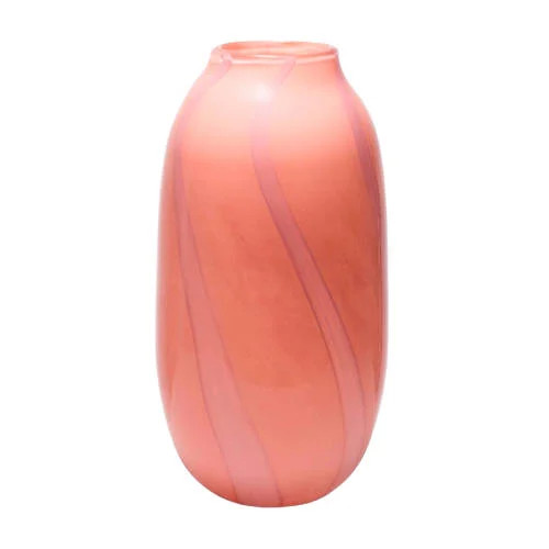 Vondels vaas roze, Hoogte: 38 cm