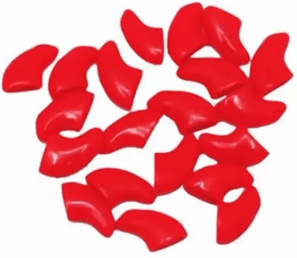 Inspire Curations SoftPaws Silicone Cat Nail Caps Set (20 Piece) red s