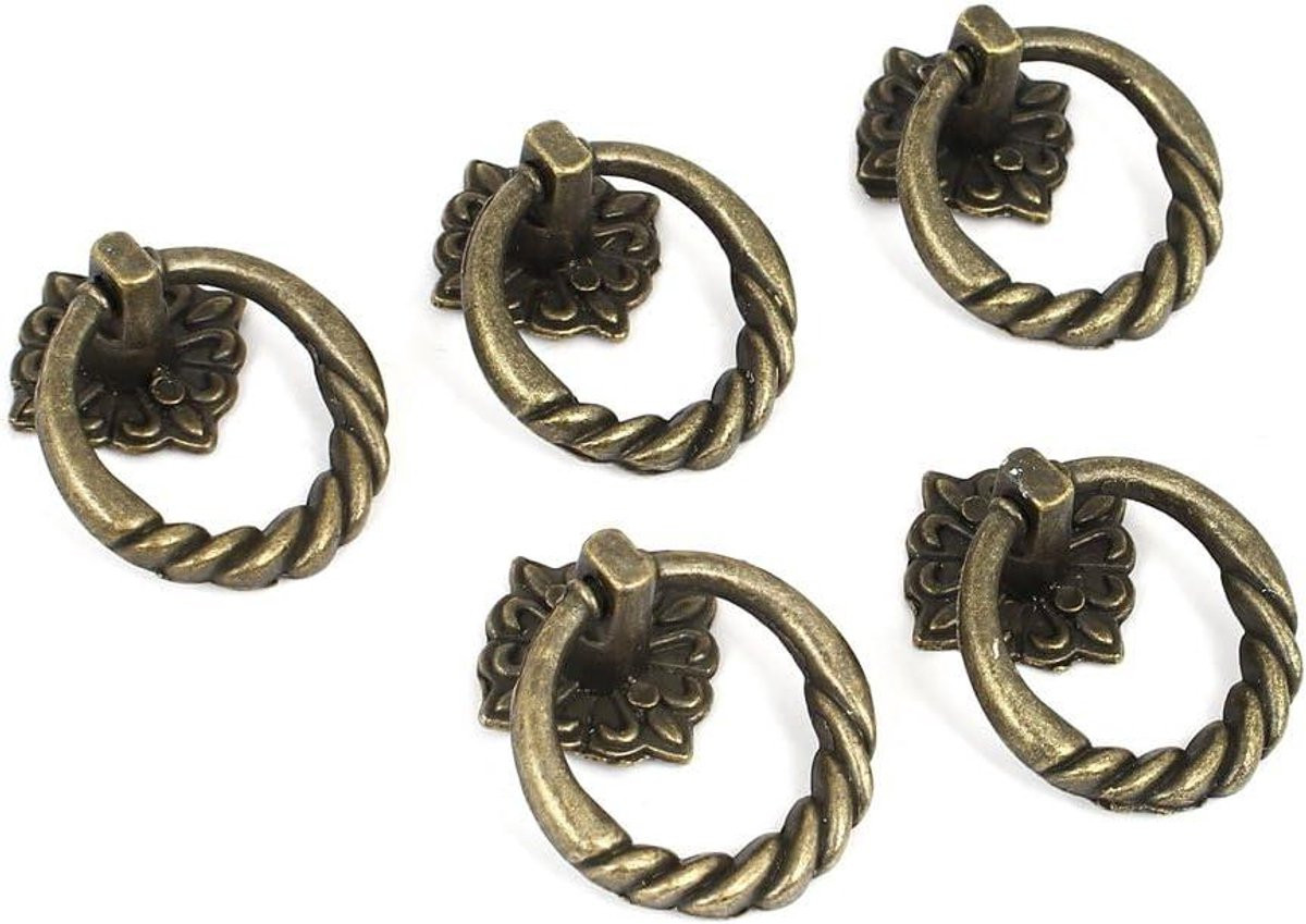Lade Deur Handvat Trekring Greep Vintage Stijl Brons 42 mm