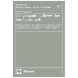 DerVorstandalsÜberwacherdesAufsichtsrats, Fachbücher von Veena Bhagavathula