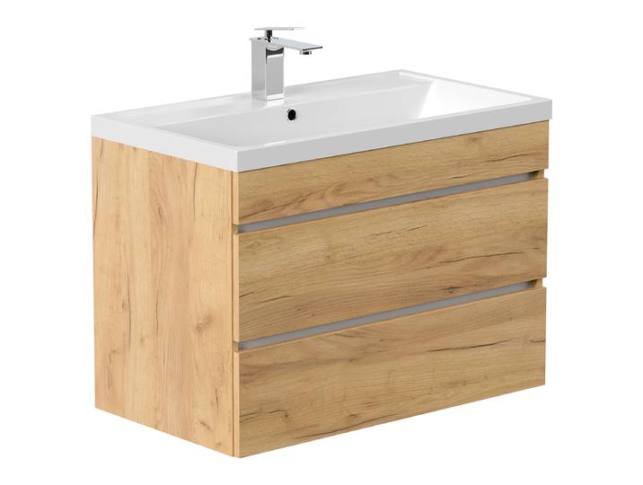 Einzelwaschtisch Fellini 81cm Holz/Eiche Dekor
