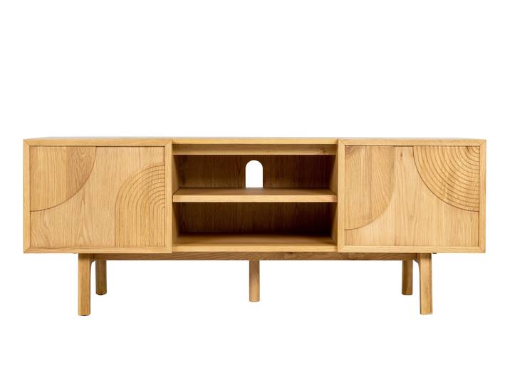 Meuble télé 140cm chêne naturel