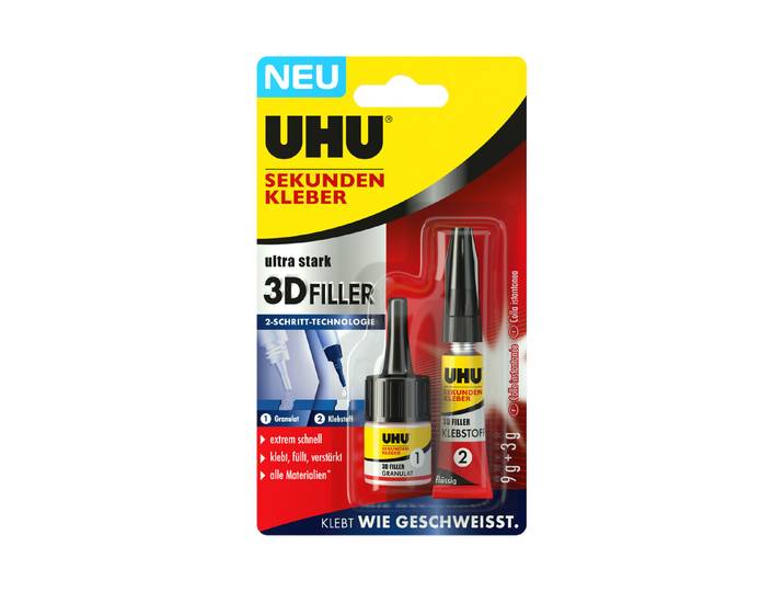 UHU Sekundenkleber Ultra Stark 3D 9 g + 3 g