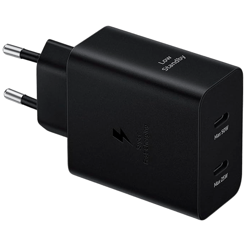 Samsung Dual USB-C Schnellladegerät 50W Schwarz