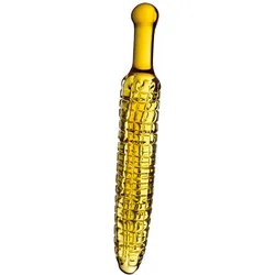 Glassvibrations, Dildo, Glasdildo Fruit Line Maiskolben