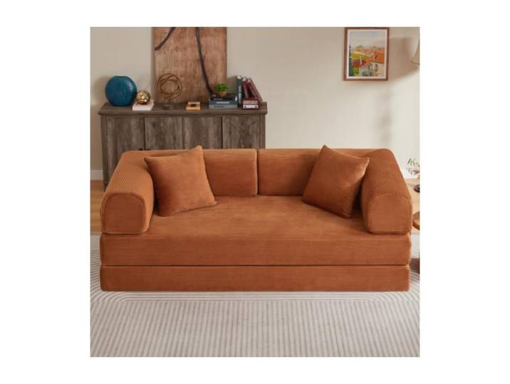 Canapé modulable sans armature canapé-lit convertible en lit canapé de sol de type tatami pour salon chambre et appartement.