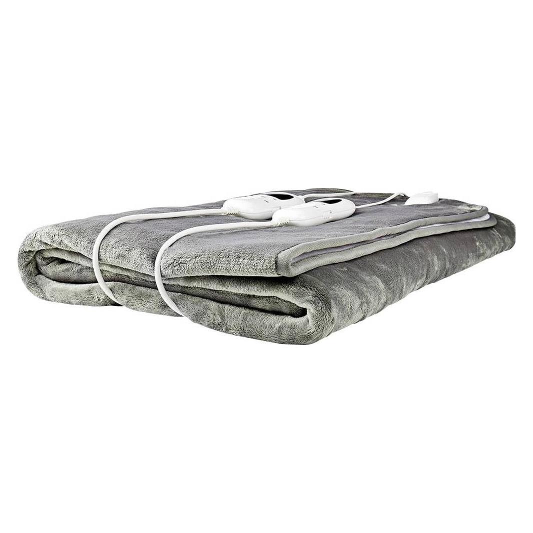Nedis Elektrische Bettdecke | Unterdecke | 2 Personen | 160 x 140 cm | 9 Wärmeeinstellungen | waschb (140 x 160 cm) (PEBL130CWT2)