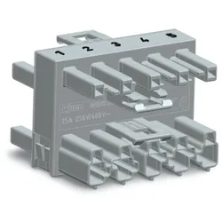 Wago 770-1744 3-fach-Verteiler,5-polig,Kod. B,grau 7701744  - 25 Stück