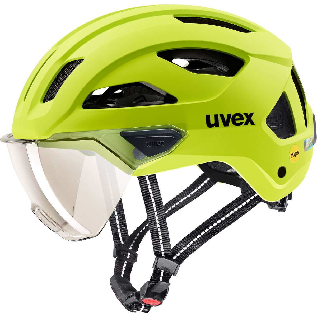 Uvex Stride Visor Mips lime matt 53-56 cm S4137320313