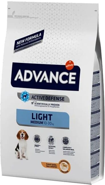 Advance Ração Cão Adult Medium Light Arroz E Frango 12 Kg