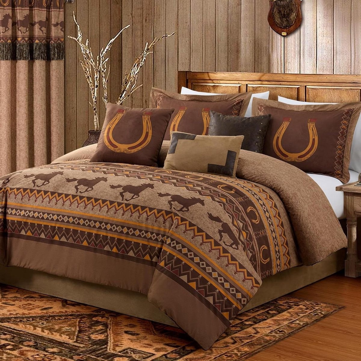 Dekbedset Zuidwestelijk Thema Bruin - Queen Beddengoed Set