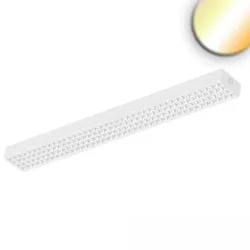 ISOLED LED Langfeld-Systemleuchte, IP40 IK10, 120x12cm, 38W, ColorSwitch 3000/4000K 4800lm 80°, UGR<19, dimmbar, weiß ISO-115822