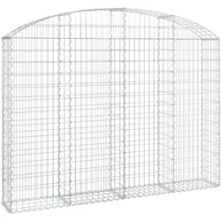 vidaXL Gabione mit Hochbogen 200x30x140/160 cm Verzinktes Eisen