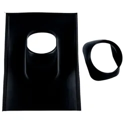 Dachplatte DN125 Schrägdach 25-45Gr schwarz