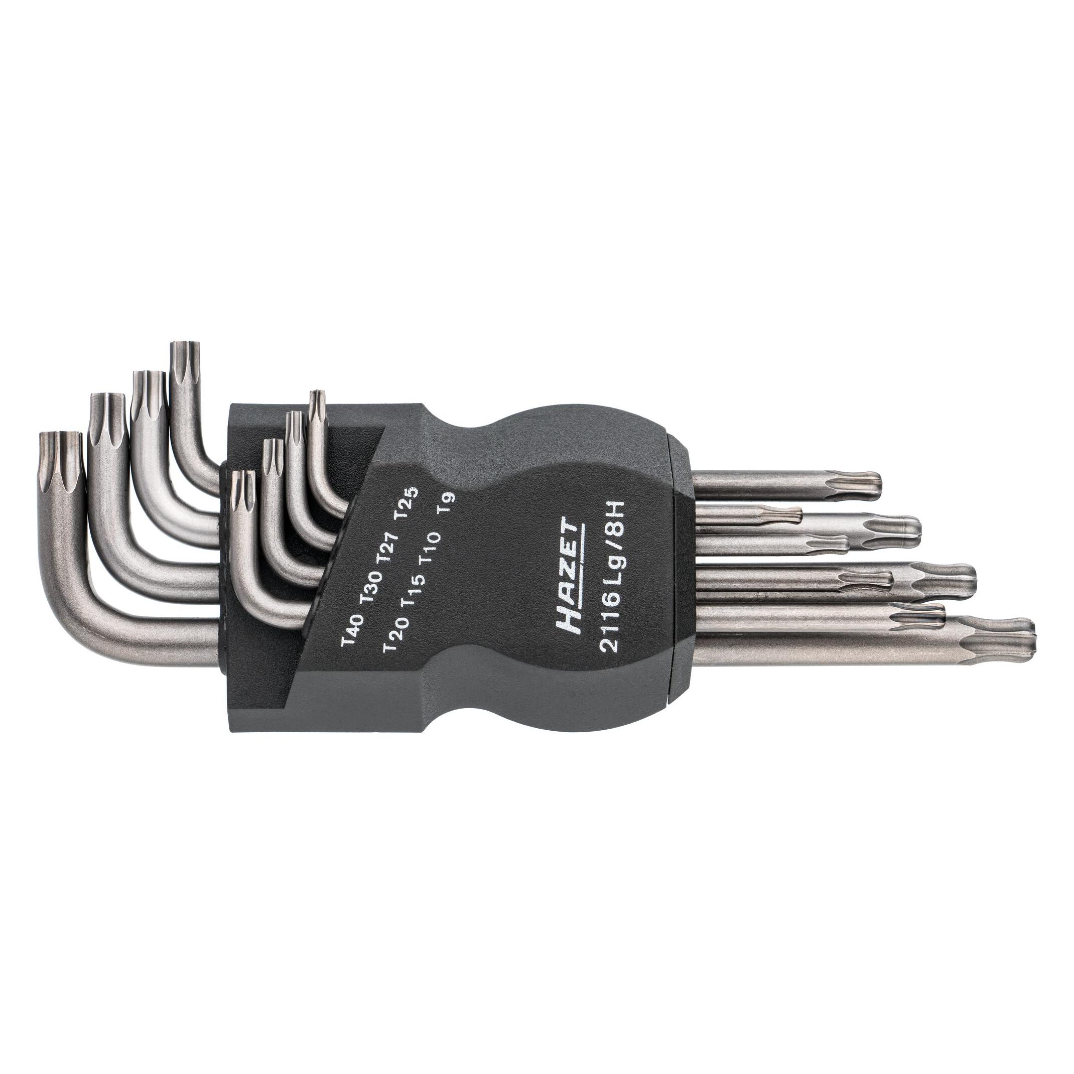 Hazet Winkelschraubendreher Satz 2116LG/8H Innen TORX Profil T9 T10 T15 T20 T25 T27 ... (2116LG/8H)